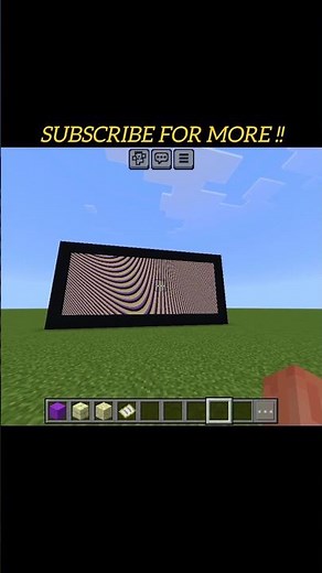 Minecraft Wall Illusion Map Art 🔥 End Stone & Purple Concrete #minecraft #opticalillussion #shorts