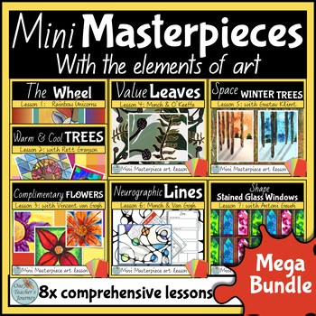 Art Curriculum BUNDLE | Art Elements Theory Lessons | 8 Art Projects