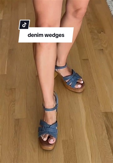 Denim Platform Wedges with the Best Cushion Bed