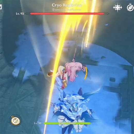 Cryo Regisvine boss fight #f2pgameplay #genshinimpact #genshin #anime #game #gamer #gaming #shorts