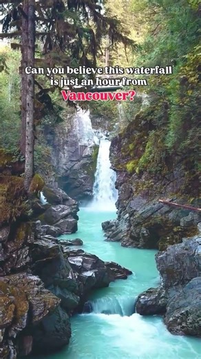 Hidden Waterfall Just 1 Hour from Vancouver 🇨🇦 | Mamquam Falls #shorts
