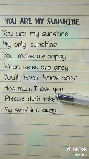 YOU ARE MY SUNSHINE SONG WITH LYRICS