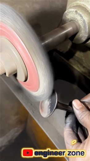 Insane Engine Valve Polishing Process 😱 | Precision Valve Grinding Machine #Shorts