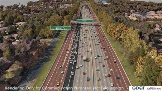 【转载】美国佐治亚州亚特兰大SR 400高速公路扩建项目方案演示