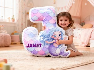 Personalized Letter Mermaid Shaped Pillow,mermaid Letter Throw Pillow,alphabet Throw Pillow,nursery Decor,baby Shower Gift,christmas Gifts - Etsy