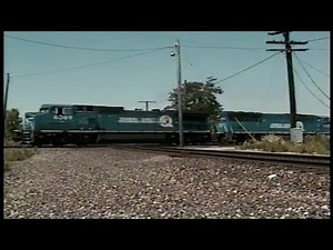Conrail GE C40-8 and EMD SD60M at Ridgeway, OH 1998