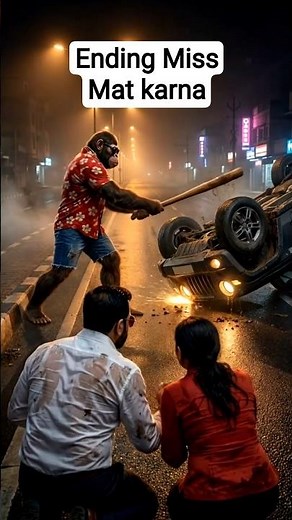 Amiron Ne Gareeb Dadi Ko insult Kiya Phir Monkey Ne Ghutno Par La diya🤣🤣 #funnyshorts #monkeyfunny