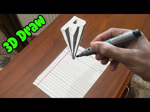 Easy 3D Drawing 🔥| How to Draw Letter R With DEPTH Effect by