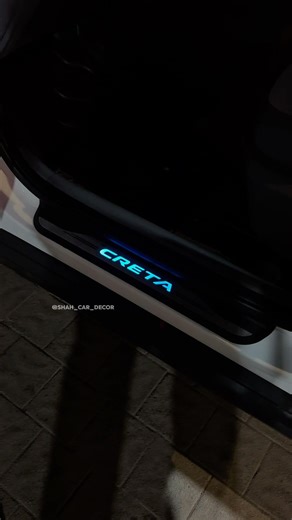 LED Scuff Plate in CRETA 📞9461362666 #hyundai #creta ##creta2022 #creta2024 #car #surat #cars