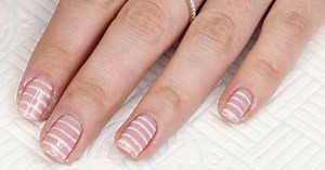 Spring Stripe Nautical Nails Tutorial