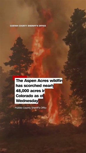Massive flames engulf trees in Colorado