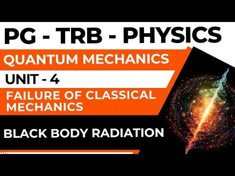 PG-TRB-PHYSICS-UNIT-4-QUANTUM MECHANICS-FAILURE OF CLASSICAL MECHANICS-BLACK BODY RADIATION