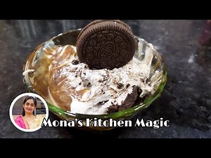 Quick Oreo mousse recipe/ no bake /eggless chocolate mousse recipe/mona's kitchen magic