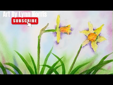 How To Watercolour Paint Easy Daffodils