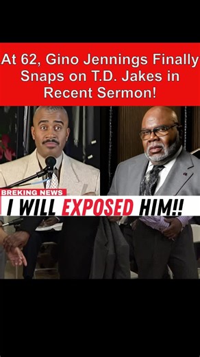 At 62, Gino Jennings Finally Snaps on T.D. Jakes in Recent Sermon!#hollywood #usanews #celebrity #ginojennings
