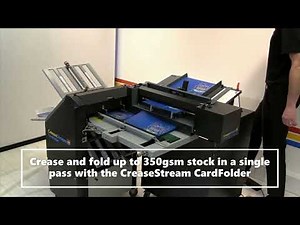 CreaseStream CardFolder creasing and folding in a single pass with the Auto-feed MkII