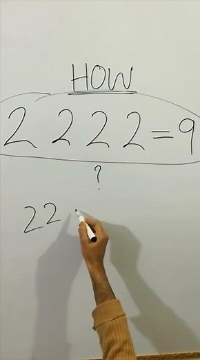 😳 CLEAN BASIC MATHEMATICS 2 2 2 2 = 9 How? #Shorts