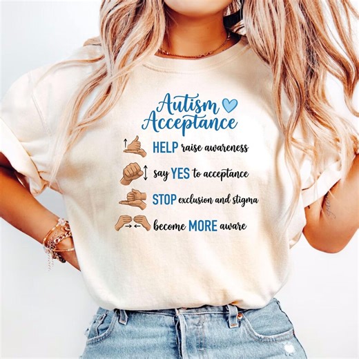 Autism Acceptance Sign Language Shirt, Comfort Colors Autism Shirt, Inclusion Matters T-shirt, Be Kind Shirt, Inclusion Matters Crewneck - Etsy
