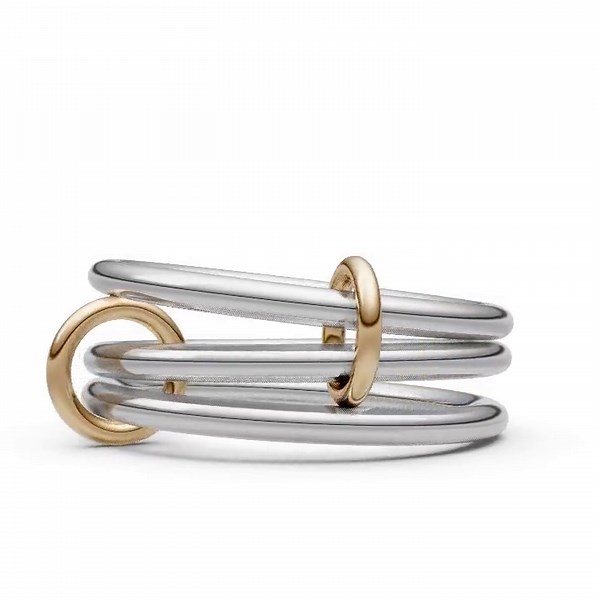 Interlocking Rings, Silver Stacking Rings, Gold Connected Rings - Etsy