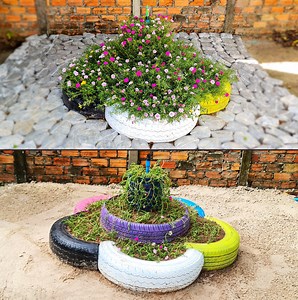 32K views · 388 reactions | How to Change Your Outdoor Space to Beautiful Moss Rose Garden with Automatic Watering System | Random Crafts | Facebook