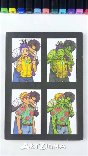 Art Zigma on Instagram: "K-pop Rumi_ Abby Saja Simple vs Zombie Cardboard Craft puzzle Solving game #kpopdemonhunter"