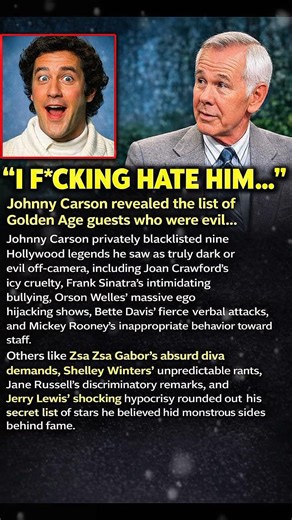 Johnny Carson revealed the list of Golden Age guests who were evil...