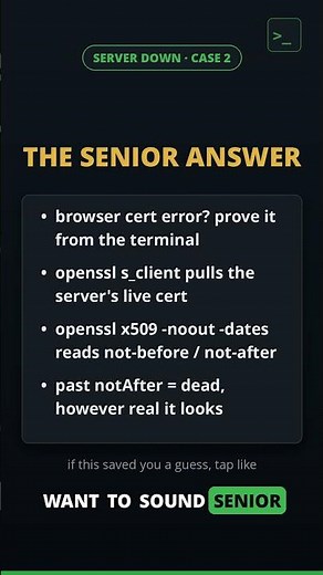 SSL cert expired? read the real expiry in one command | openssl explained simply