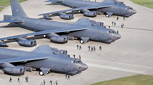 US Pilots Rush & Start Their Massive B-52 Bombers for Scary Mass Takeoff