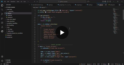 #python #projects #bankmanagementsystem #oop #learningbydoing | Balram kumar Rana