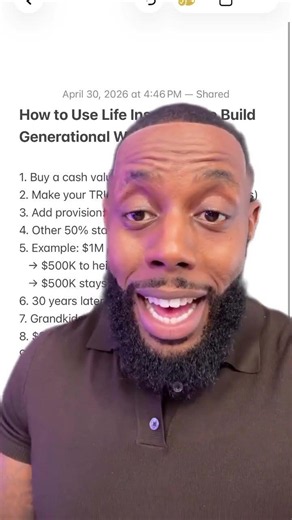 Comment LIFE if you to know more about building generational wealth. #lifeinsurance