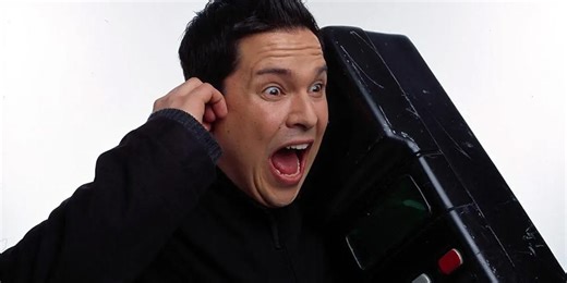 Dom Joly's giant mobile phone "nicked" - British Comedy Guide