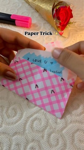 Wait for the paper trick 💌😍 Turn a simple sheet into a cute DIY envelope in seconds!