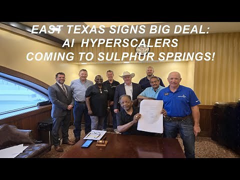Historic Signing in Sulphur Springs , TX: City Leaders Greenlight 3GW Matrix Data Center for AI