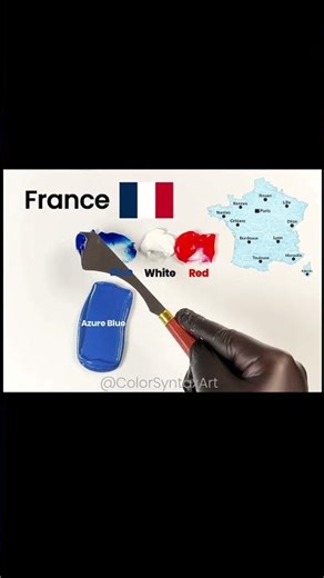 Color Combination Mixing 🔵 ⚪ 🔴 | France Flag Colors?