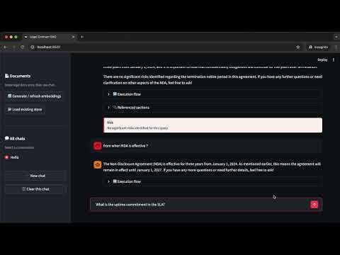 Multi Agent RAG Based Assistant for Legal Contract Analysis and QA