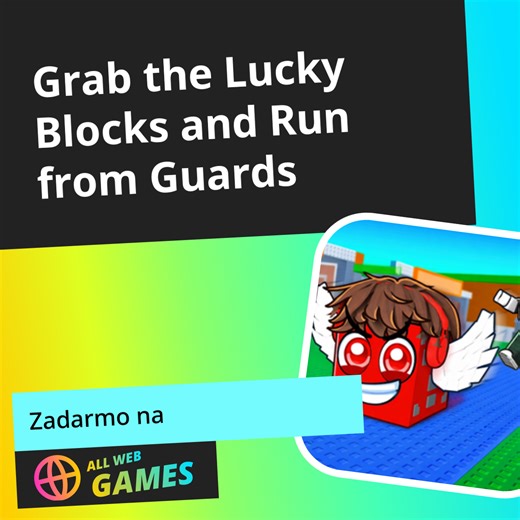 Grab the Lucky Blocks and Run from Guards: Spustiť online zadarmo na AllWebGames