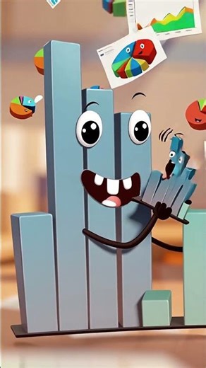 Big Graph Eats Tiny Graph 📊😂 | Cute & Funny Animation Short #animatedcartoon #animation #anime