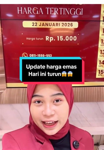 TREND HARGA EMAS TURUN ❗️ Update harga emas hari ini 22 Jan 2026 turun 15.000✅ Update harga emas hari ini, Toko emas paling lengkap di Bekasi #emasasli #tokoemasbekasi #kemenangansignature #buybacktertinggi #hargaantam