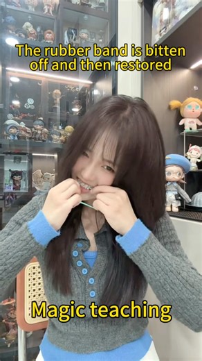 The rubber band is broken and restored, magic tutorial! #magicteaching #magic #魔术教学