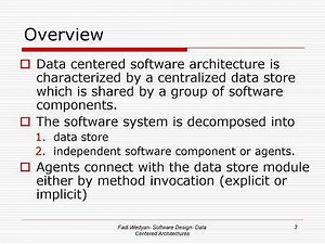 6-1 Data Centered Architecture (Overview)