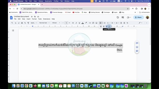 How to set document alignment in Google Docs - 003
