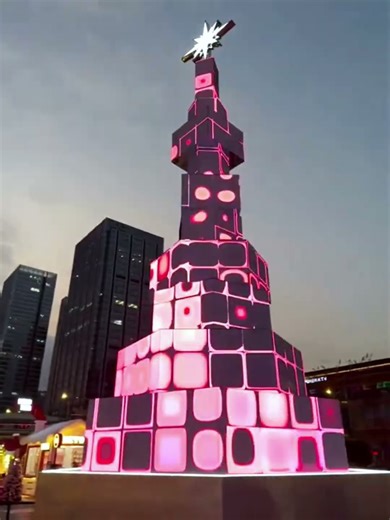 Christmas Magic! Giant LED Screen Christmas Tree #ledscreen #christmas #leddisplay