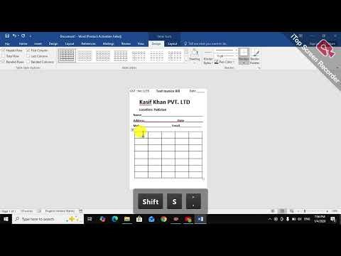 How to Make Invoice Bill In Ms word