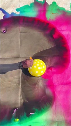 Popping rainbow-colored balloons #asmr #balloon #colors