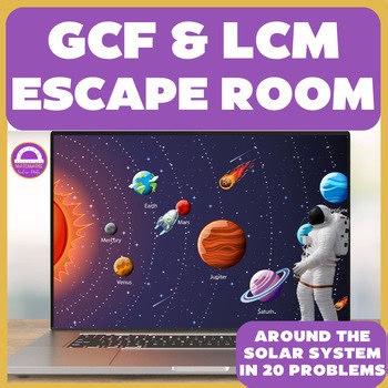 Finding GCF and LCM Activity No Prep Digital Escape Room & Task Cards
