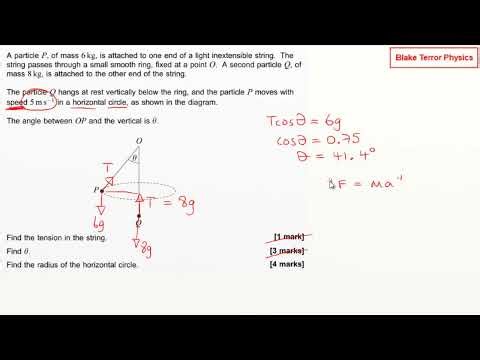 Circular Motion - Mass on a String (Horizontal Circle) Question