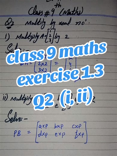 class 9 maths kpk unit1 exercise 1.3 Q2 (I,ii)