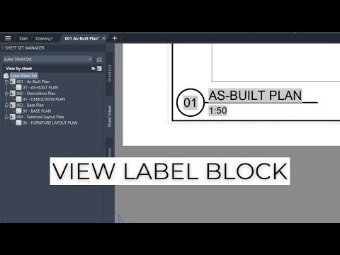 View Label Block in Sheet Set Manager - AutoCAD for Beginners