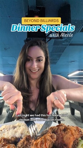 We've got so much more than just bar food at Beyond Billiards, we've got a full kitchen, with real food. So don't worry if you are here for a tournament during dinner time, we can still feed you good! Chef Rigo has new dinner specials every day, and here's the start of our new series to showcase them. Have you tried this one before? Beyond Billiards is a pool hall located in Davie, FL #poolhall #poolplayer #southfloridaeats | Beyond Billiards