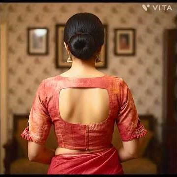 beautiful blouse designs/back button blouse designs